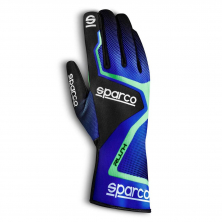 Перчатки 04 Sparco RUSH синий/зеленый неоновый, размер 04 - LadaSportLine - Все для автоспорта и тюнинга