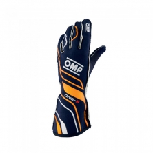 Перчатки FIA 11 OMP ONE-S темно-синий/оранжевый неоновый, размер 11 - LadaSportLine - Все для автоспорта и тюнинга