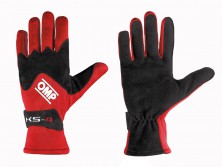 Перчатки 09 OMP KS-4 картинг красный/черный, размер S - LadaSportLine - Все для автоспорта и тюнинга
