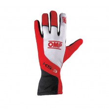 Перчатки 08 OMP KS-3 картинг черный/красный, размер XS - LadaSportLine - Все для автоспорта и тюнинга