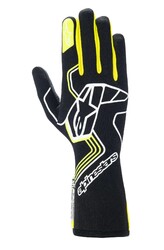 Перчатки FIA 12 Alpinestars TECH-1 RACE v4, черный/желтый неоновый, р-р XL - LadaSportLine - Все для автоспорта и тюнинга