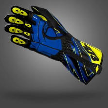 Перчатки 11 -273 DRIP чёрный/синий/желтый, размер 11 - LadaSportLine - Все для автоспорта и тюнинга