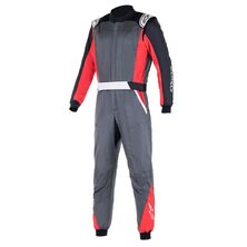 Комбинезон пилота 58 Alpinestars ATOM (антрацит/красный/черный), р. 58 - LadaSportLine - Все для автоспорта и тюнинга