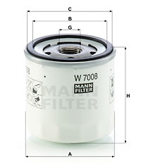 Фильтр масляный Форд Фокус 2, 3, MANN W7008 - LadaSportLine - Все для автоспорта и тюнинга
