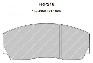 Тормозные колодки Ferodo FRP216H Racing DS2500 (компл.) Subaru AP Racing 4-х N гр., 132,4 мм. - LadaSportLine - Все для автоспорта и тюнинга