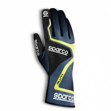 Перчатки 09 Sparco RUSH серый/желтый неоновый, размер 09 - LadaSportLine - Все для автоспорта и тюнинга