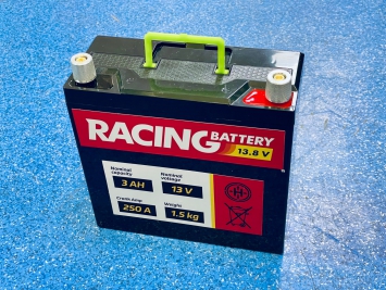 Аккумулятор Racing Battery 3AH (182*77*168) 250A, 1.5 кг   евро клеммы - LadaSportLine - Все для автоспорта и тюнинга