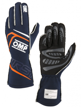 Перчатки FIA 11 OMP FIRST, темно-синий/оранжевый неоновый FIA 8856-2018, размер 11 - LadaSportLine - Все для автоспорта и тюнинга