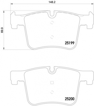 Тормозные колодки BMW X3 передние, BREMBO P06075 - LadaSportLine - Все для автоспорта и тюнинга