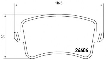 Тормозные колодки AUDI A4 задние, BREMBO P85099 - LadaSportLine - Все для автоспорта и тюнинга