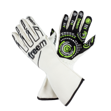 Перчатки FIA 10 Freem Senso 016, белые, размер 10 - LadaSportLine - Все для автоспорта и тюнинга