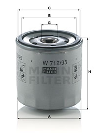 Фильтр масляный Ауди А3 1.4 MANN W712/95 - LadaSportLine - Все для автоспорта и тюнинга